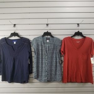 New 3 Pcs Women's Top Blouse Shirt Sweater Tank